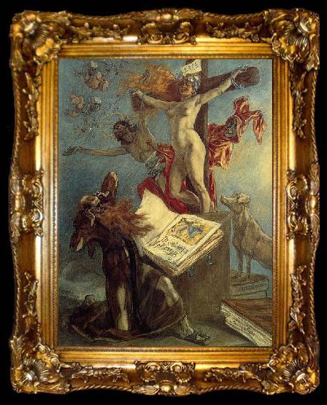 framed  Felicien Rops La tentation de Saint Antoine, ta009-2